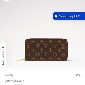 Louis Vuitton Monogram Zippy Wallet